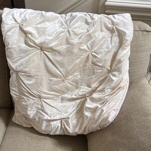 Monique Lhuillier Cream Velvet Pillow